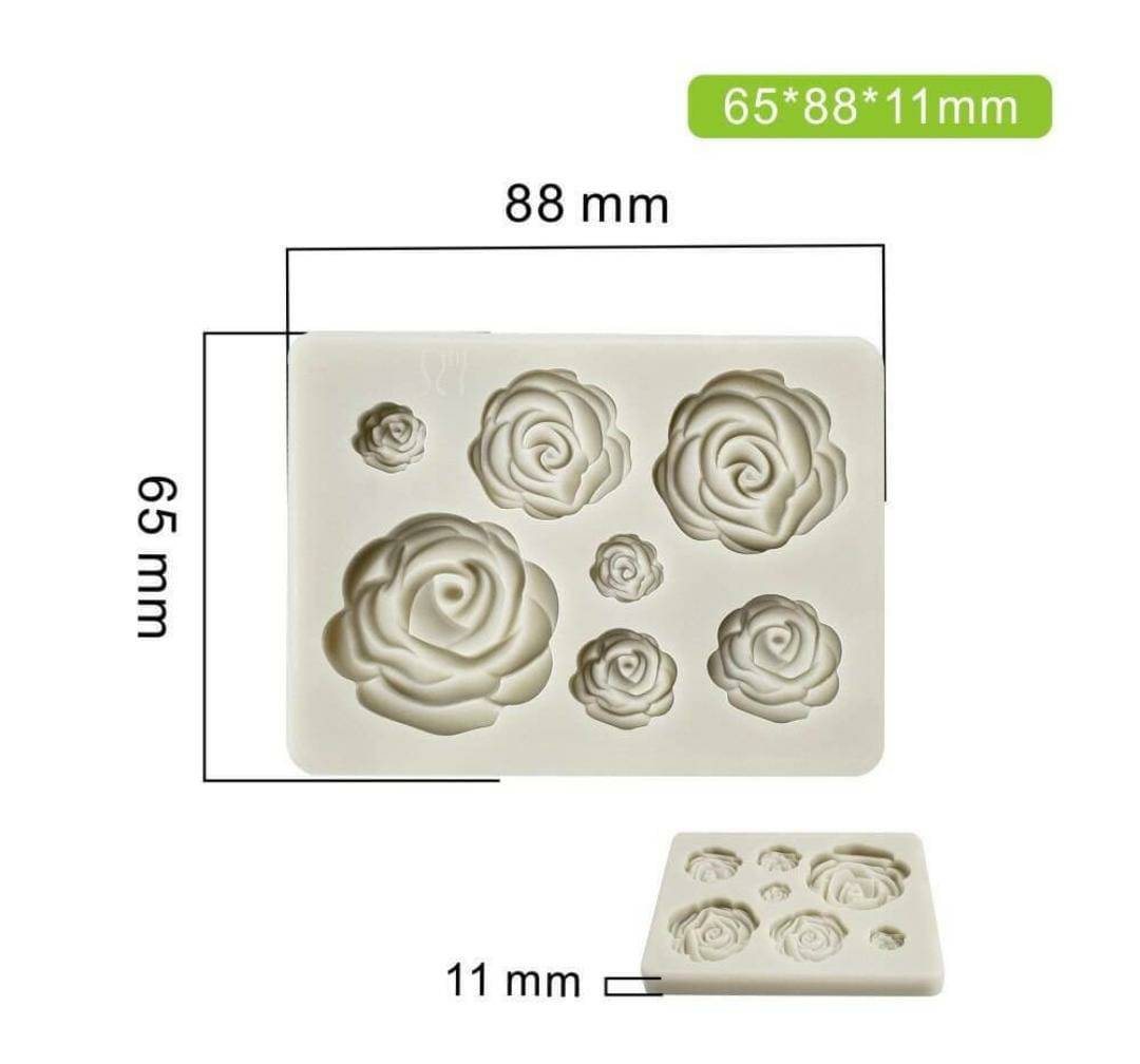 Silicon Fondant Rose Mould