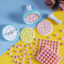 Plastic Mini Fondant Cutters Mould Art Number Letter Stamps For Cake Decorating Tools ( customised cookie stamper)