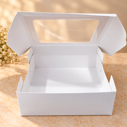 3 pound cake window cake box (white) size -12×12×5 Pack Of 10