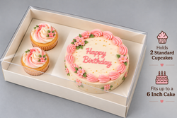 Cake & Cupcake Box with Lid Pack Of 10 Size - 11x8x3 inch