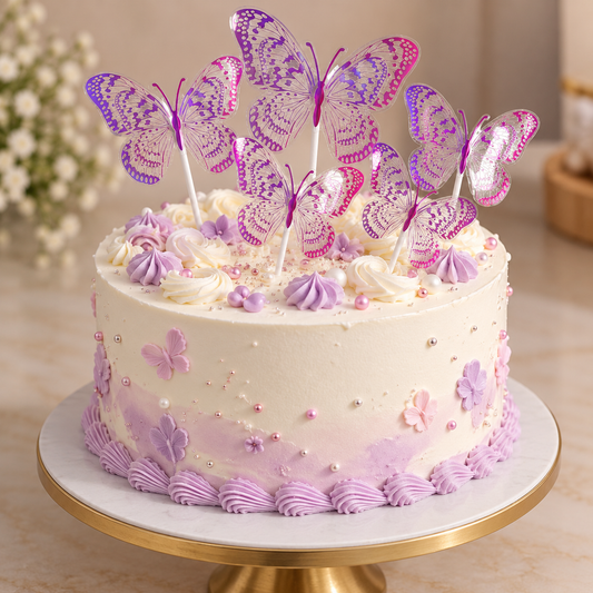 3D Pink Butterfly For Cake Decoration