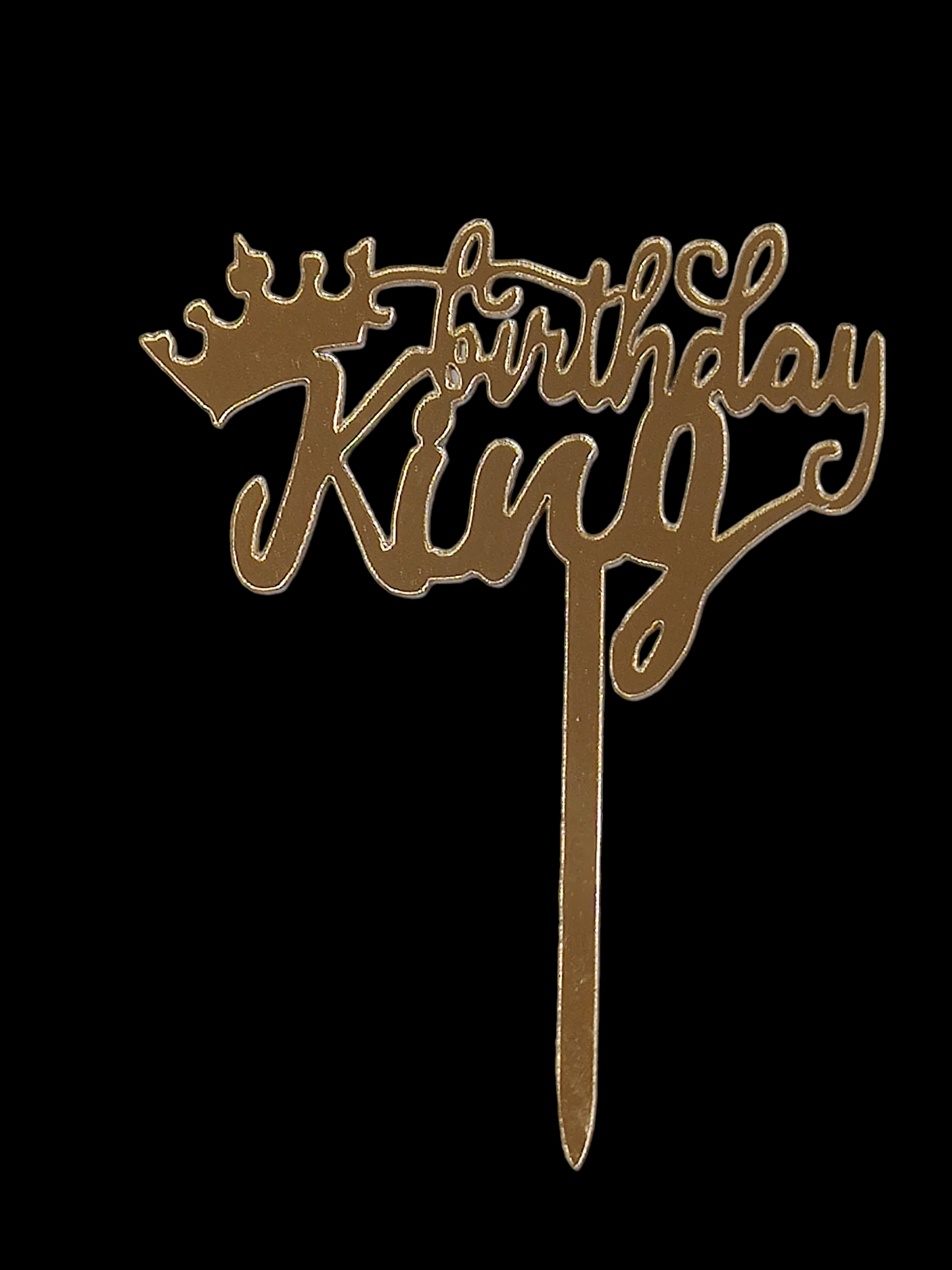 Birthday King 5 inch Glitter Cake Topper