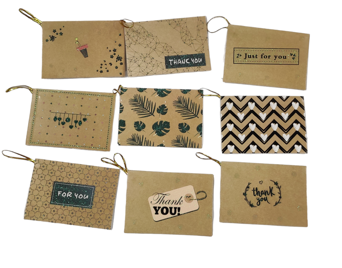 Thank you best wishes card's pack of 10 Rendom