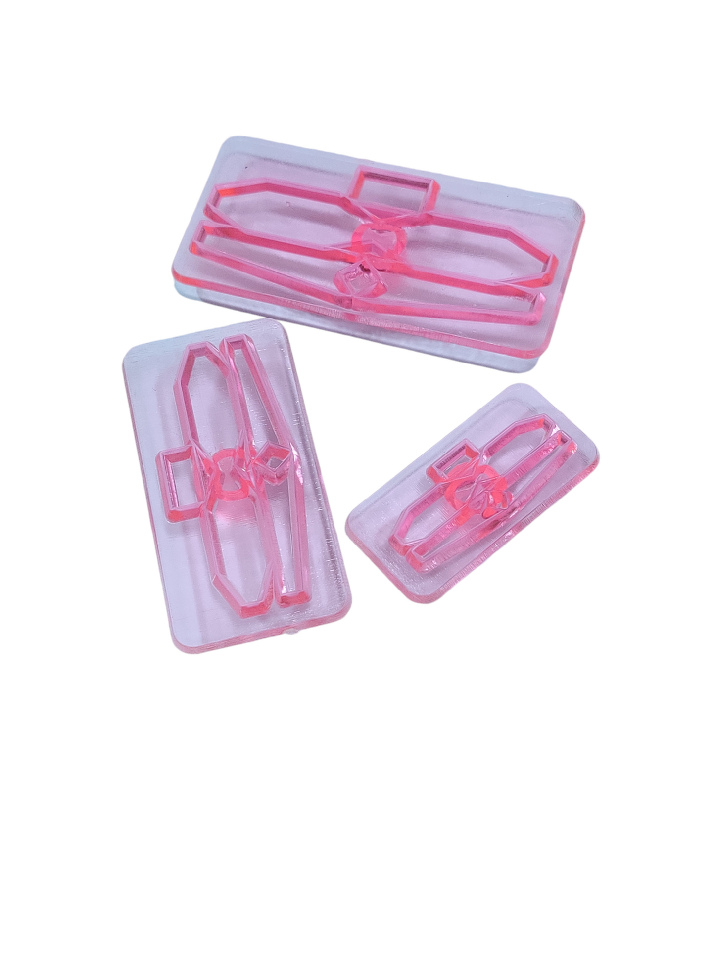 Bows Cutter, Set of 3, Pink