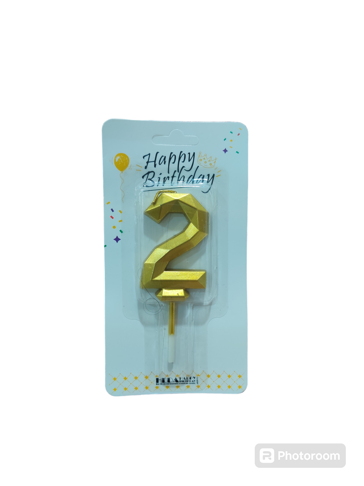 2 Number golden candle