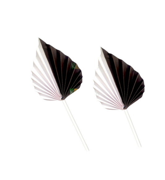 Black& white colour leaf pack of 2