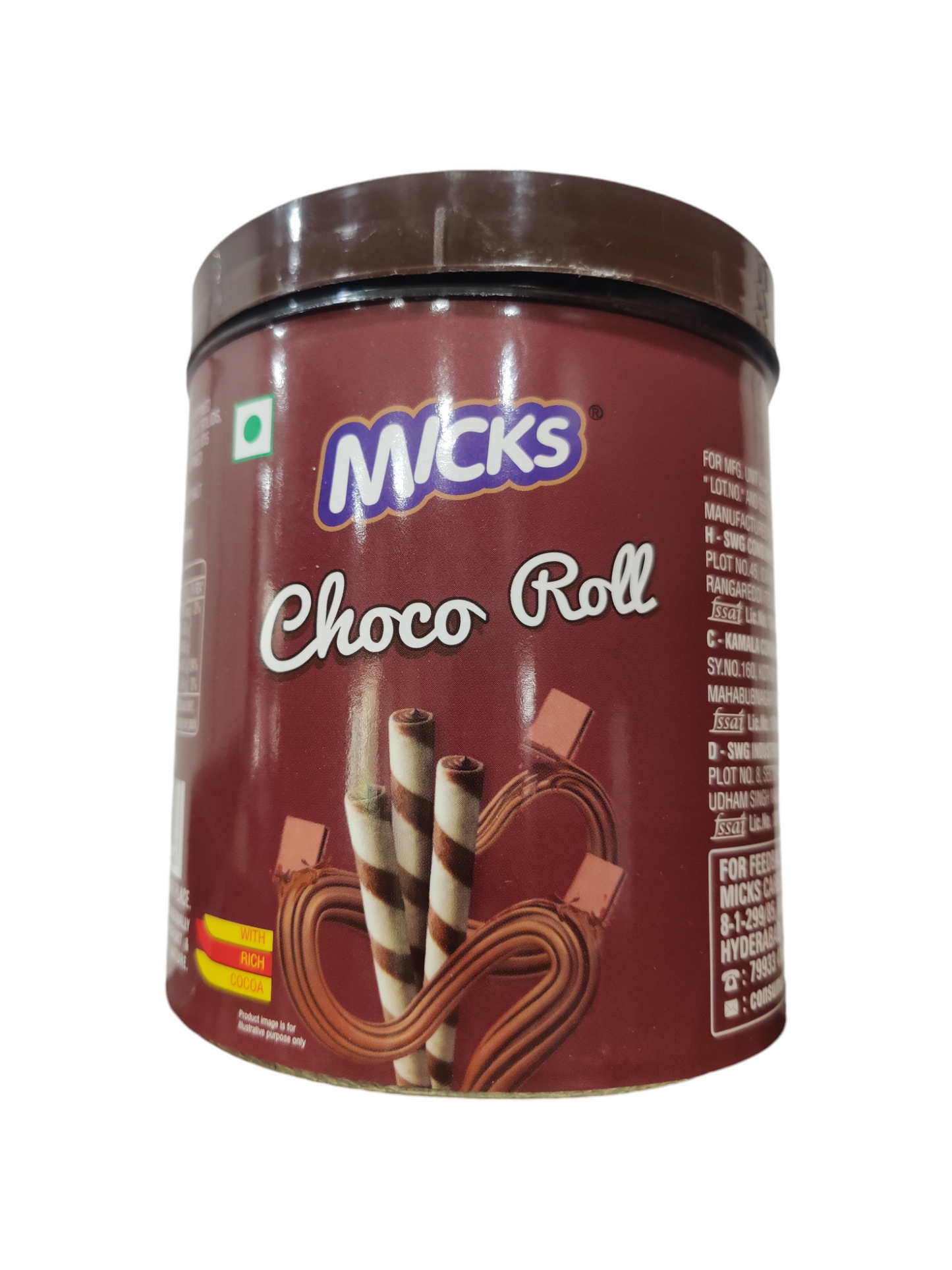 Mics choco flavour roll 250gm