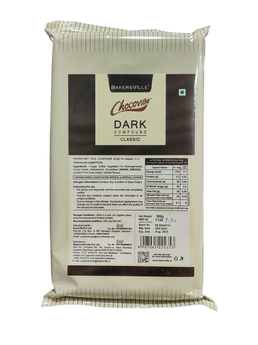 Bakersville Chocoville Dark Compound Classic 500gm