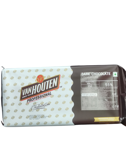 Van houten dark chocolate 55% Cocoa 1 kg