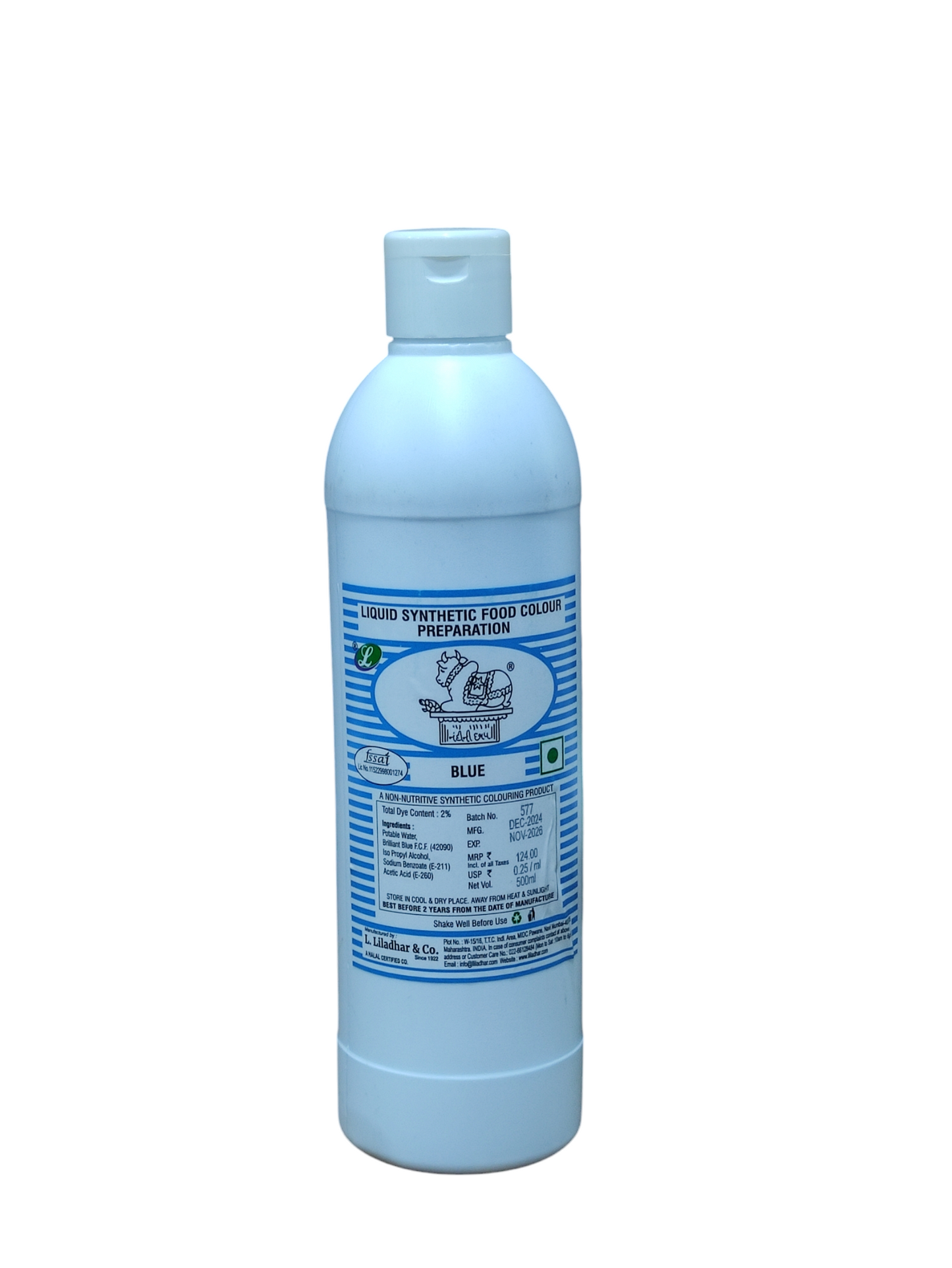 Nandi Blue Liquid Synthetic Food Colour 500 ml