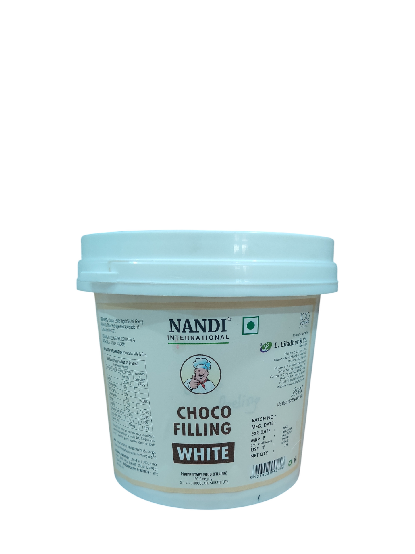 Nandi international Choco White Filling 1 Kg