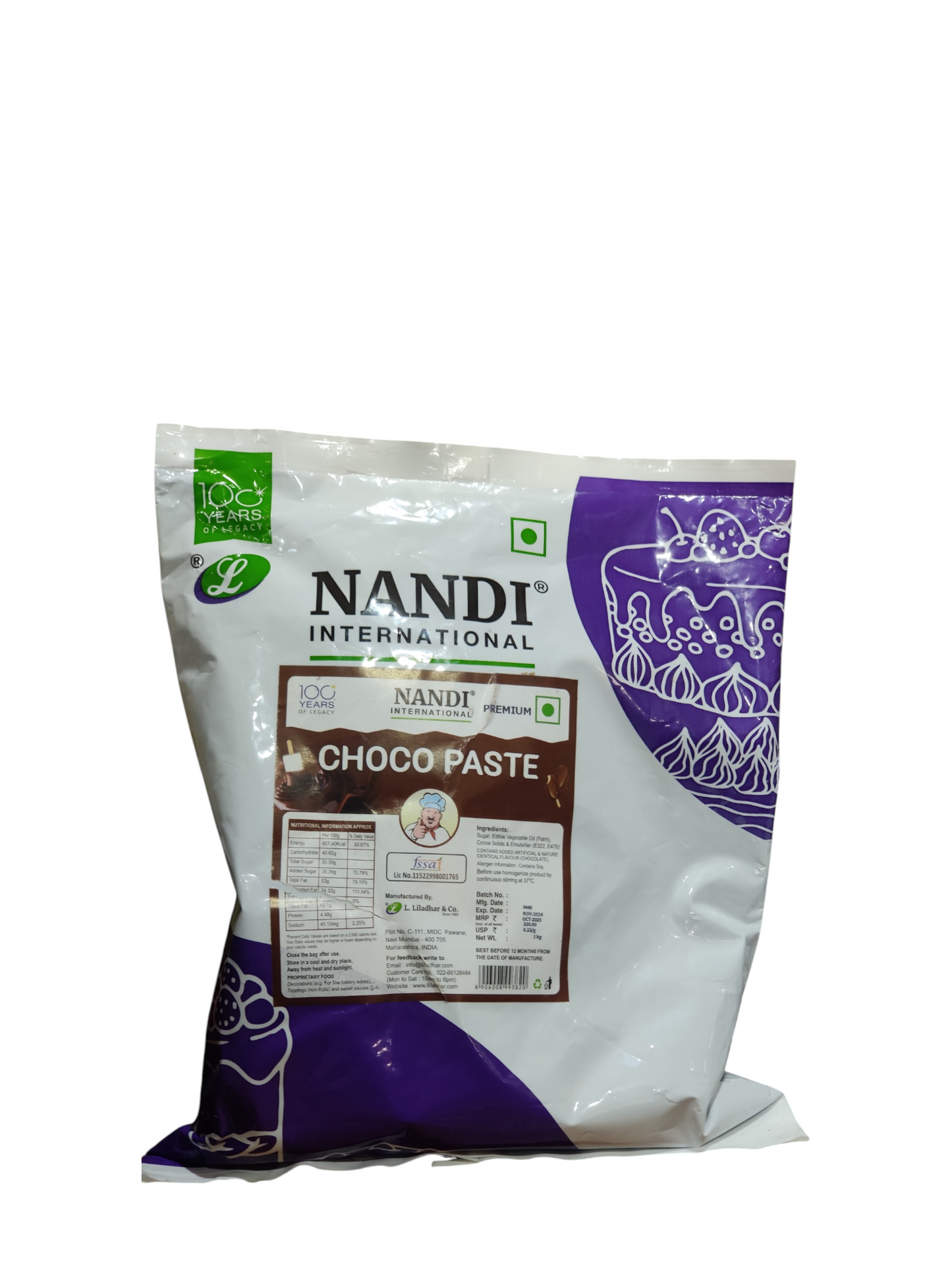 NANDI INTERNATIONAL CHOCO PASTE PREMIUM 1 KG