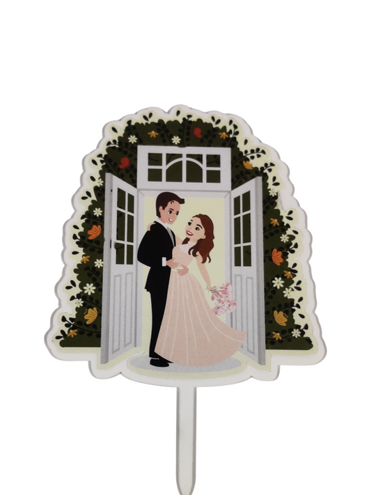 Couple Printed Cake Topper