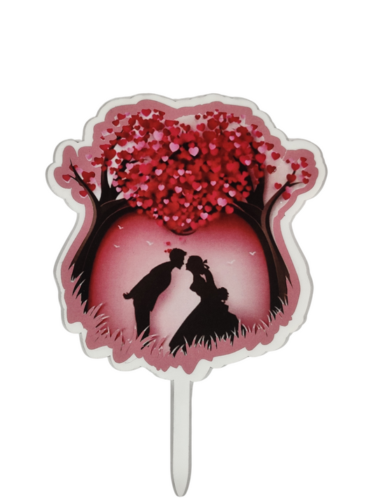 Couple Printed Cake Topper