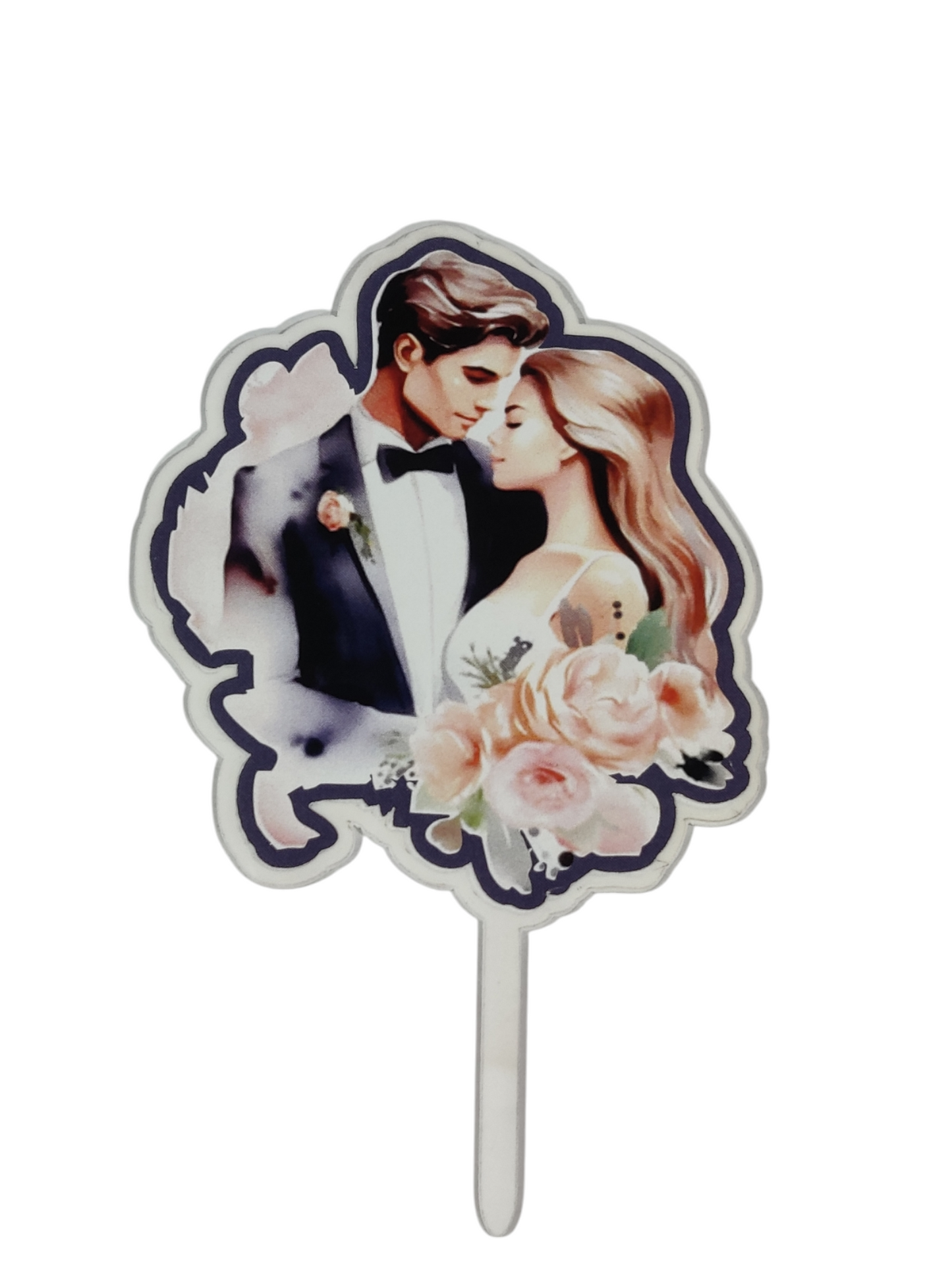 Couple Printed Cake Topper