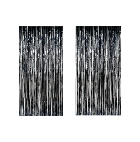 Black Birthday Foil Curtain Pack Of 1