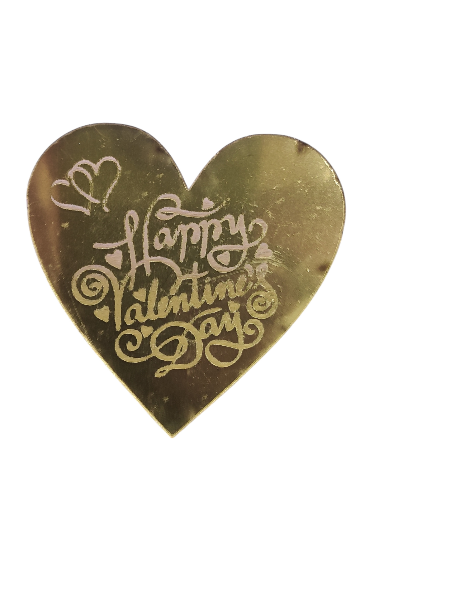 Valentine's Day Gold Acrylic Heart Pack Of 10