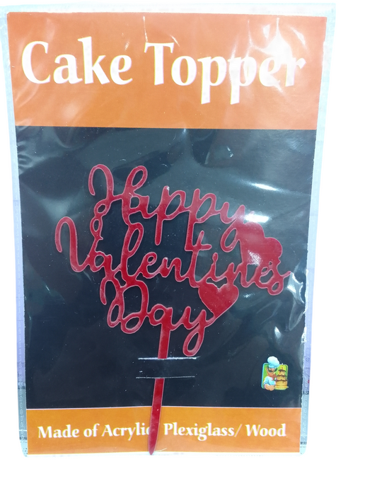 Small Heart valentine's cake topper Pack Of 1