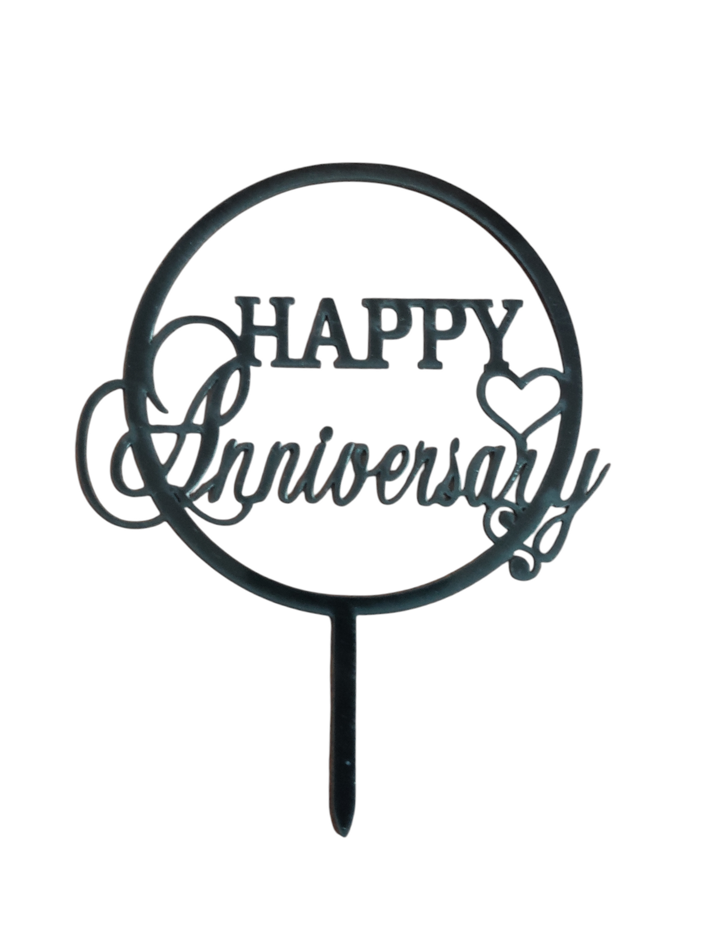 Happy Anniversary Black Acrylic Topper RT00551