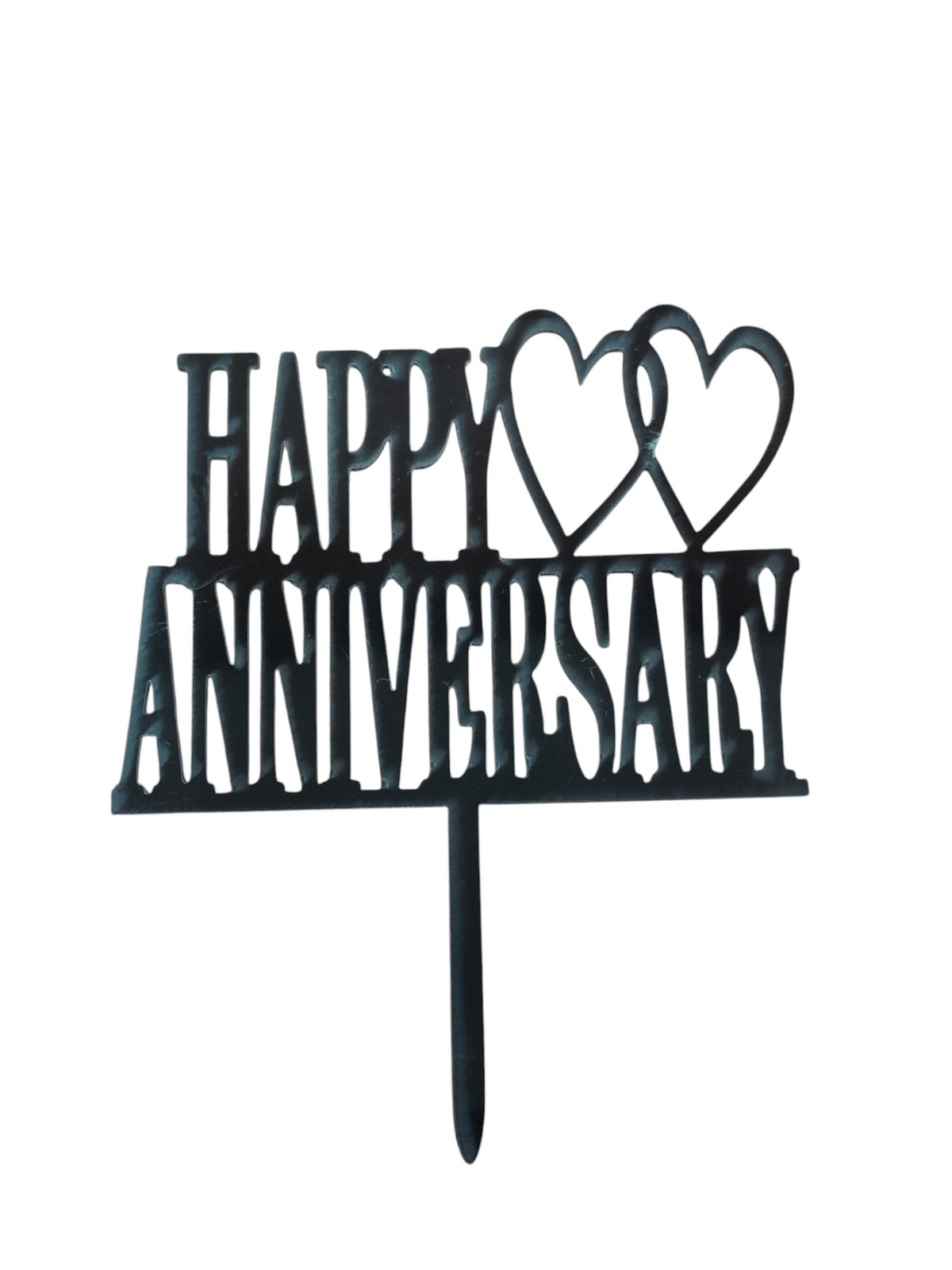 Happy Anniversary Black Acrylic Topper  RT00668