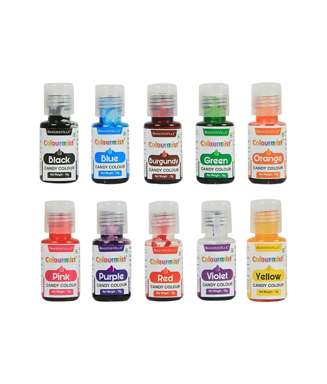 Bakersville Colourmist Candy Colour 10 gram (Set of 10)