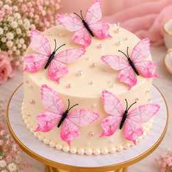 Pink Butterfly Set of 5