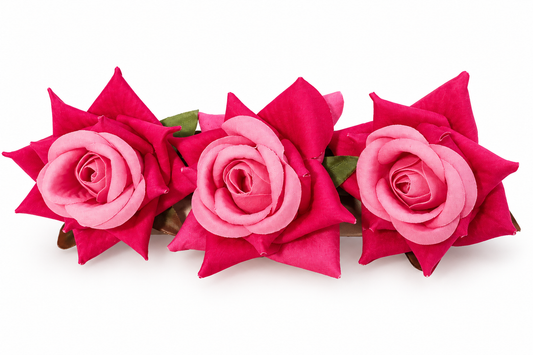 Artificial Pink Rose Flower Set of 3 Size -3 inch