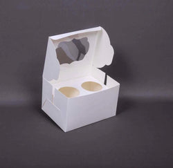 2 pc Cupcake Box White Colour Pack Of 10