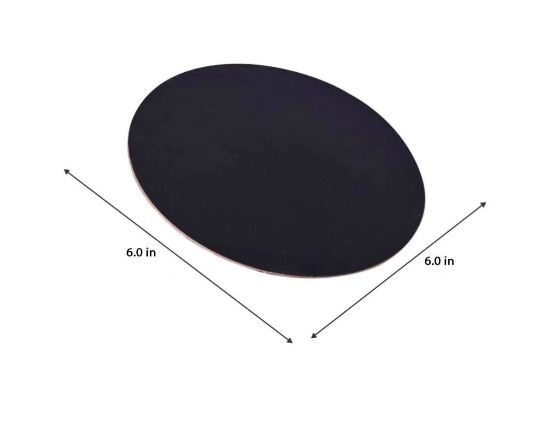 Round Black 6 inch Baseboard