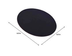 Round Black 6 inch Baseboard pack of 50