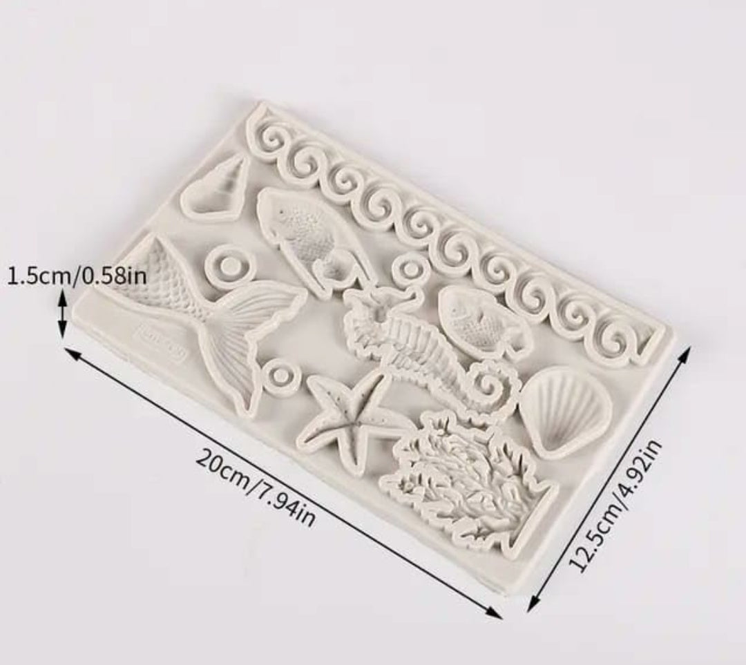Sealife creature fondant mould