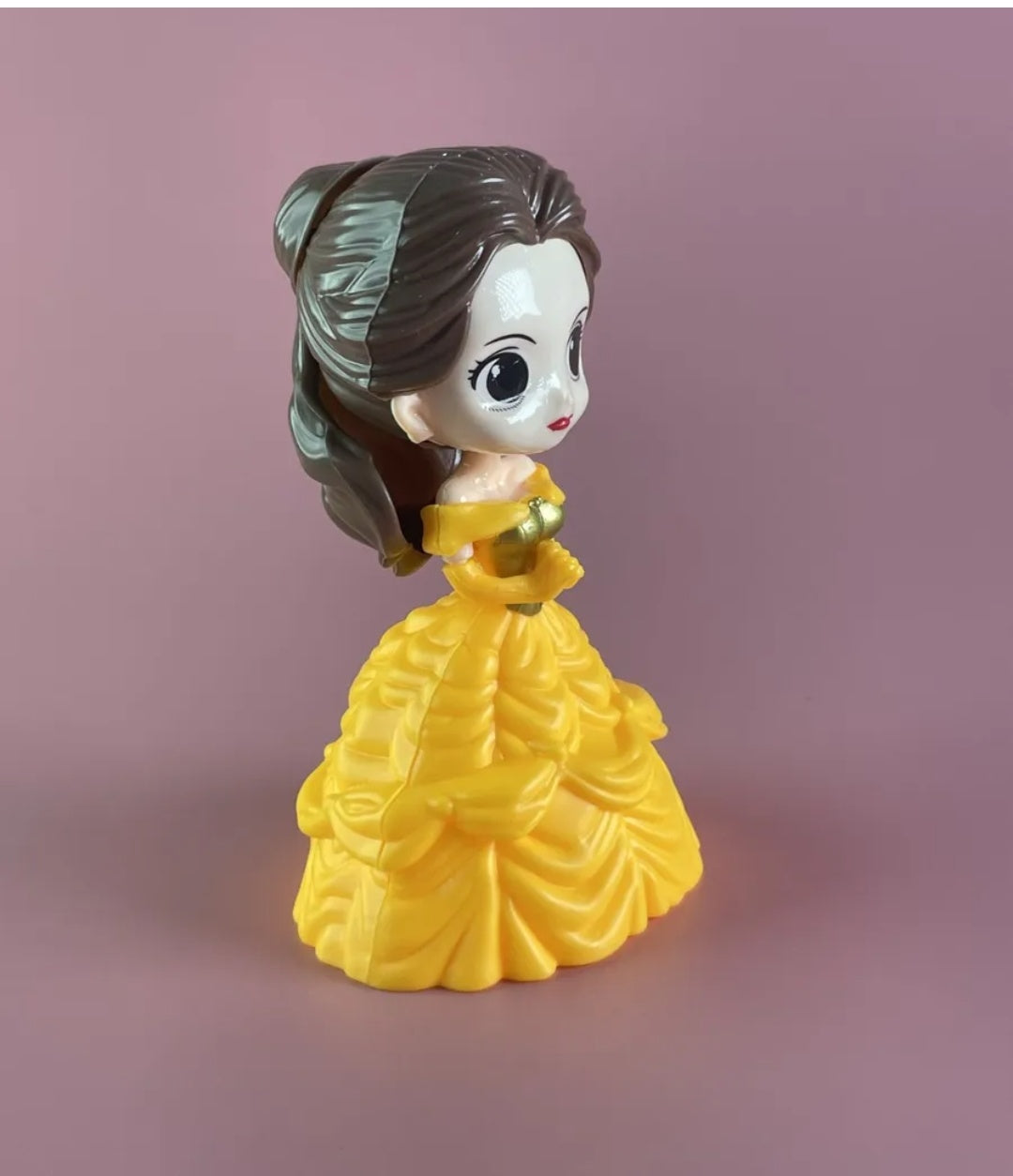 Anime movie beast belle yellow assemble cake topper figure