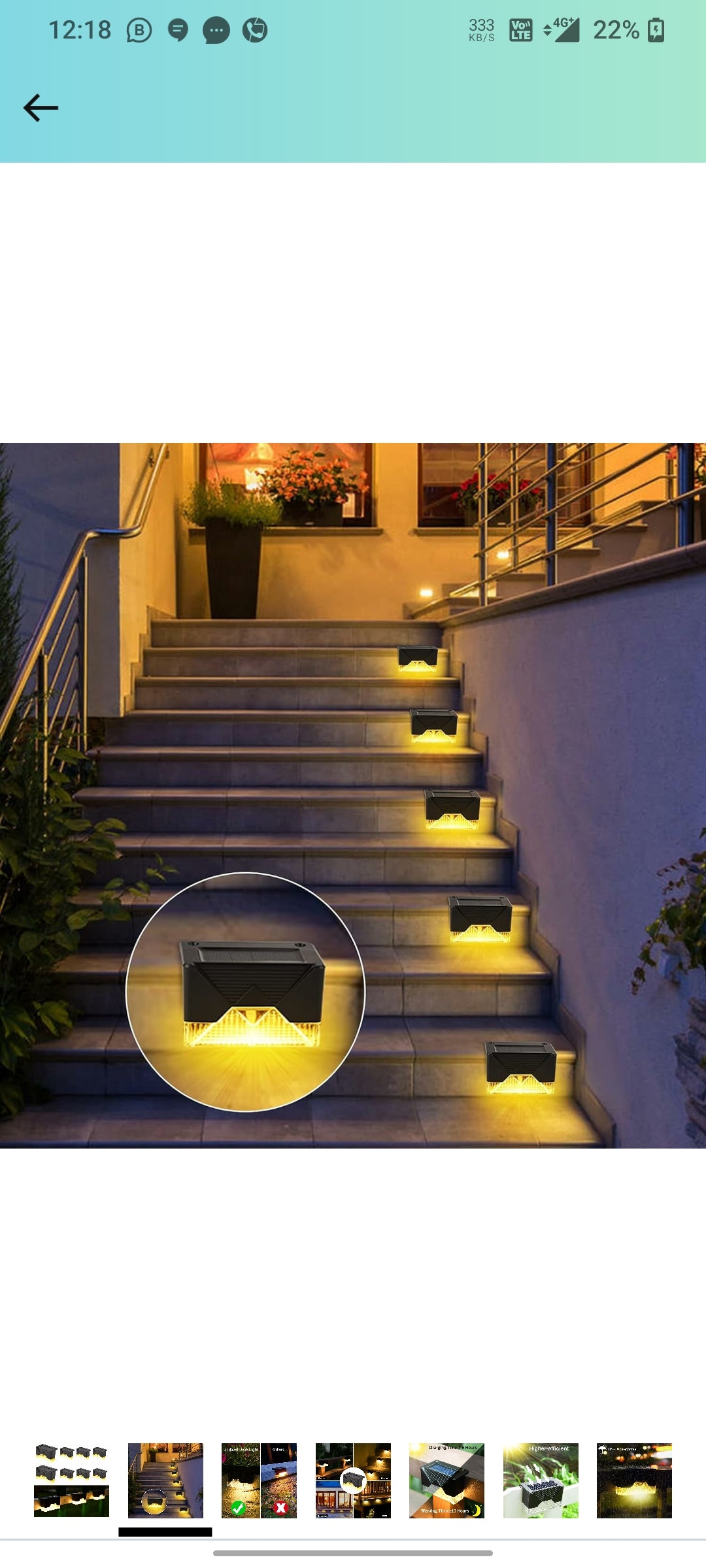 Solar step lamp