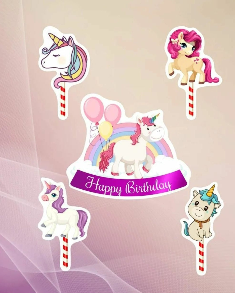 Unicorn Theme Topper PT019