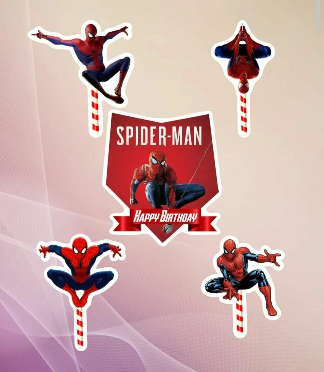 Spiderman theme topper PT004