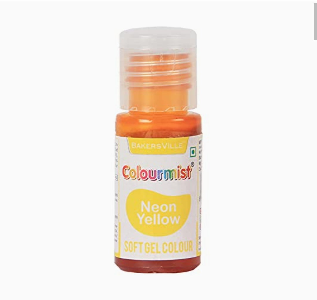 Bakersville colourmist Neon Yellow Soft Gel Colour 20gm