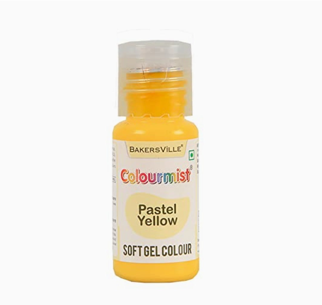 Bakersville colourmist Pastel Yellow Soft Gel Colour 20gm