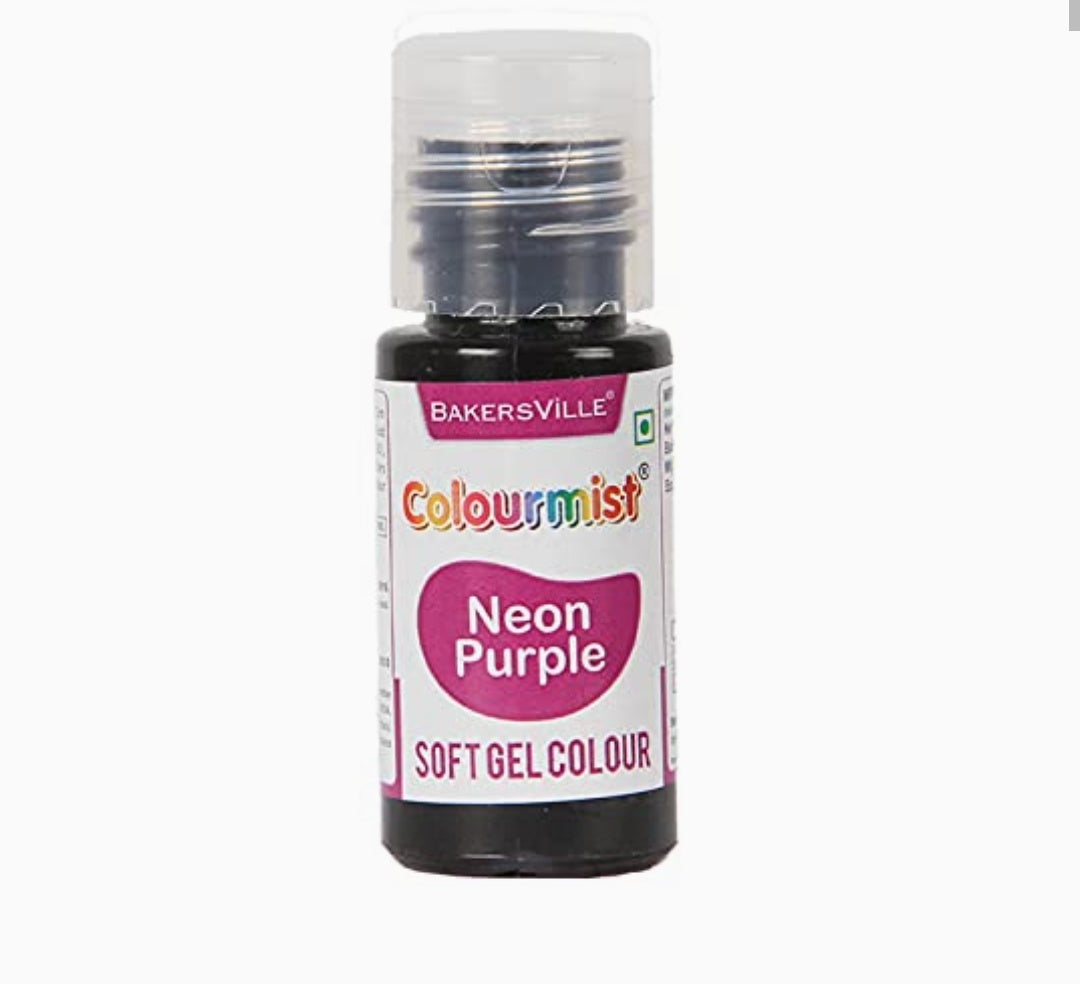 Bakersville colourmist Neon Purple  Soft Gel Colour 20gm