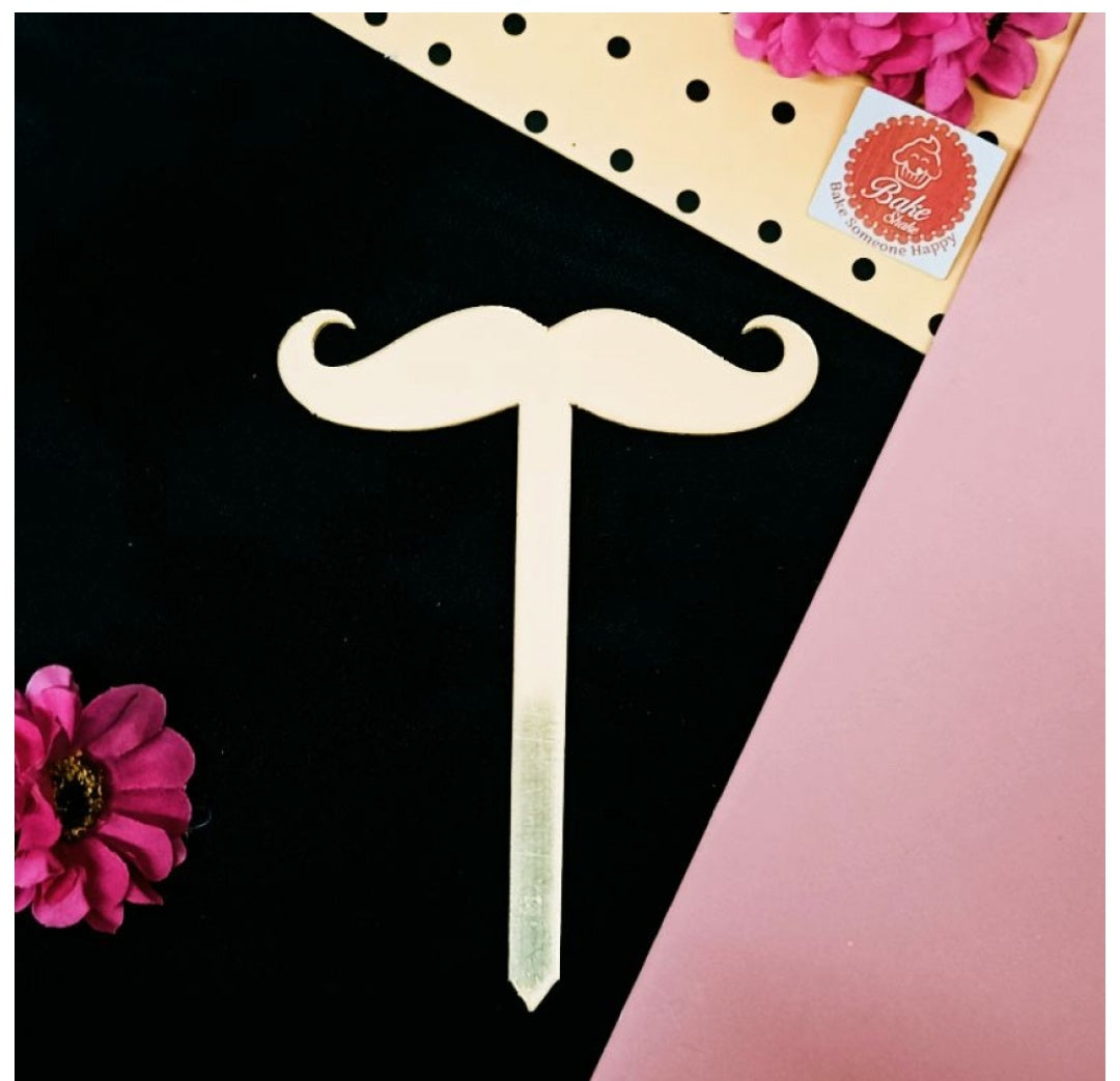 Mustache Acrylic Topper