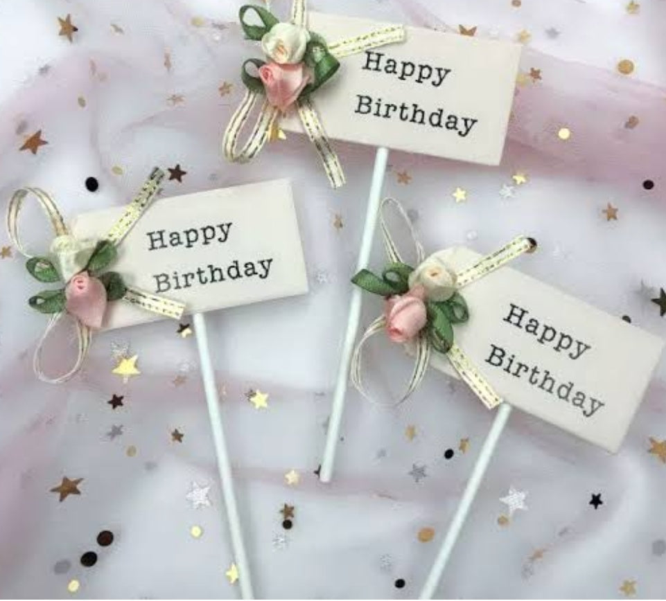 Happy Birthday Topper Set of 3