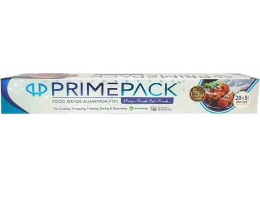 Prime pack Aluminum foil
25 meter
Food grade foil