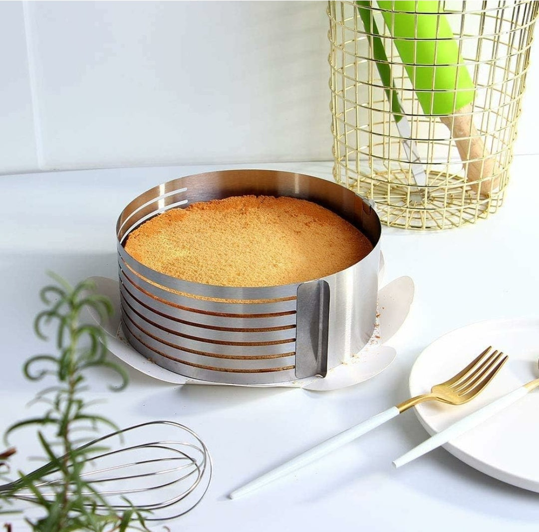 Cake Slicing Adjustable Cake Ring 7 layer cakecutter stainless steel.    Size-6Inch-8Inch/15cm-20cm