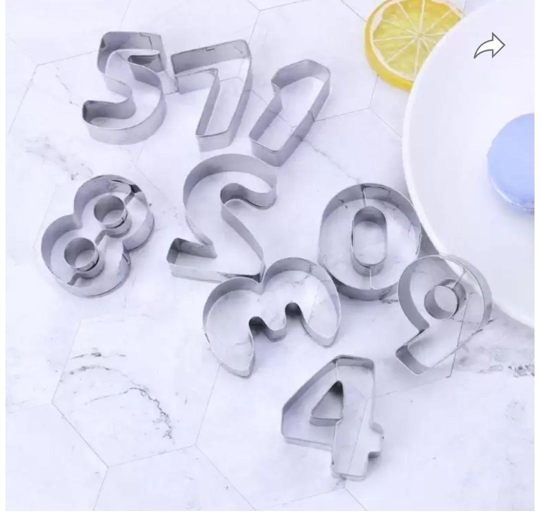 Stainless steel Number Cookie cutter