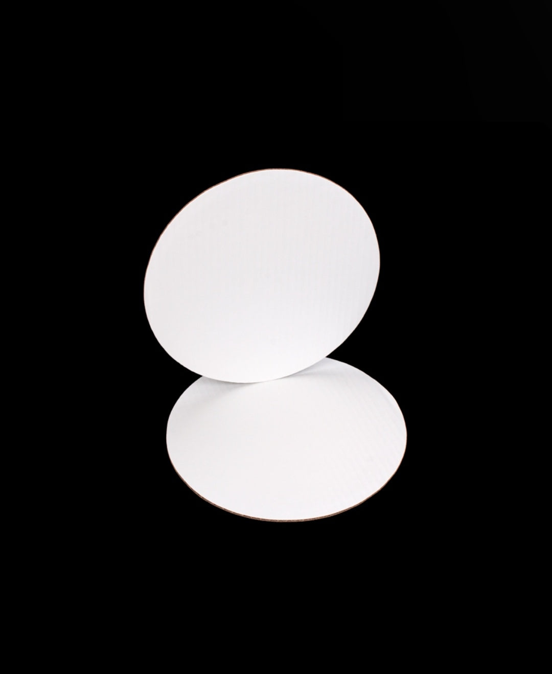 7 inch White round baseboard pack of 50