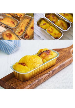Aluminum Foil Mini Loaf Baking Pans with Lid pack of 10 size- 6.5/1.2 inch
