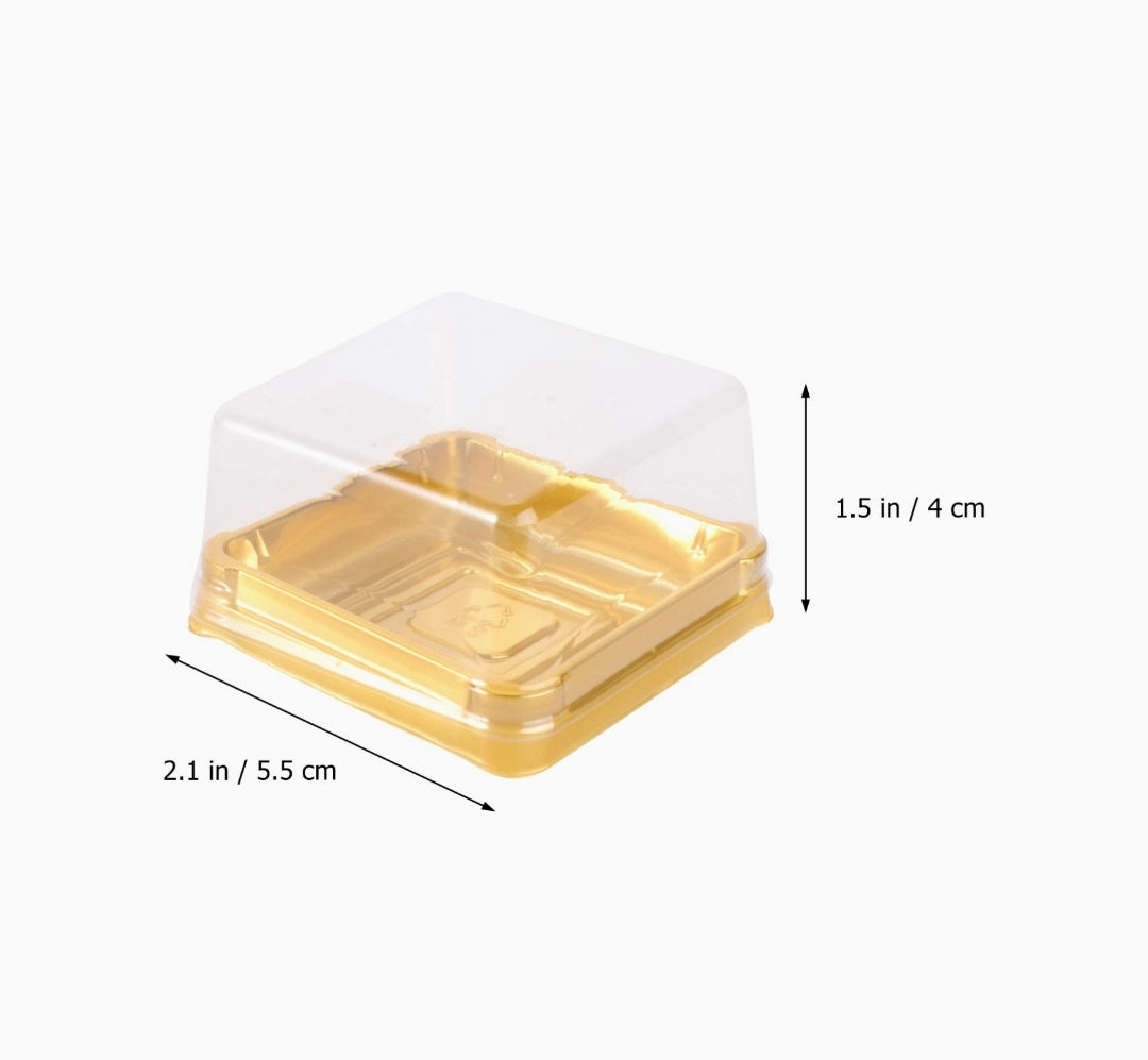 Plastic Mooncake Box with Transparent Lids pack of10        size-2.1 /1.5inch