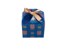 Blue Foil Chocolate Dom Box With Ribbon Size-3.25×2.5inch pack of 10