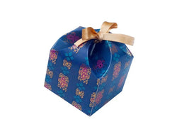 Blue Foil Chocolate Dom Box With Ribbon Size-3.25×2.5inch pack of 10