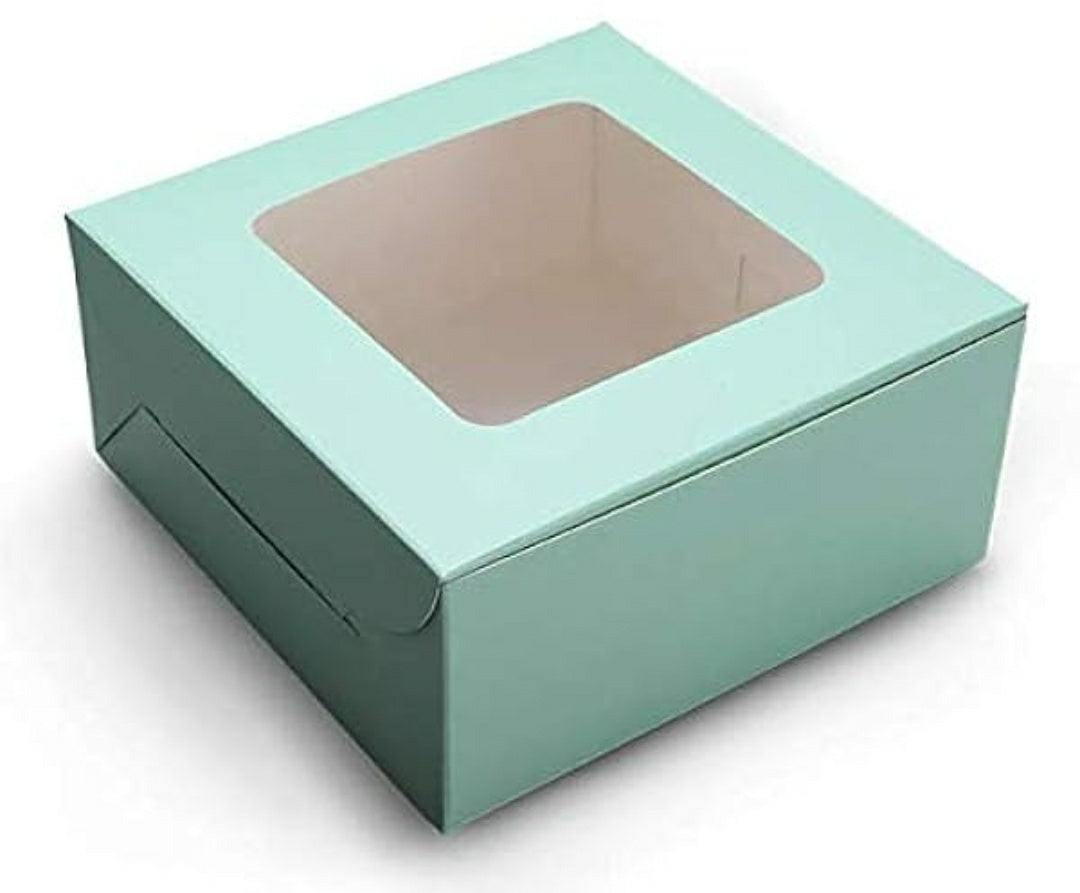 2 pound window cake box mint colour size-10×10×5