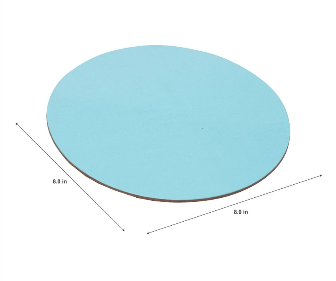 Pastel blue  round baseboard 8 inch